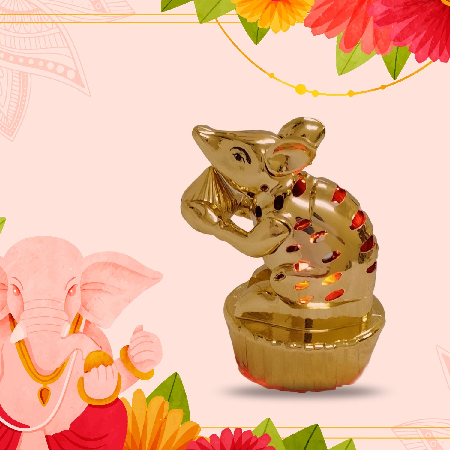 LED Mouse (Mushak) Decoration for Ganpati LED Mouse (Mushak) Decoration for Ganpati